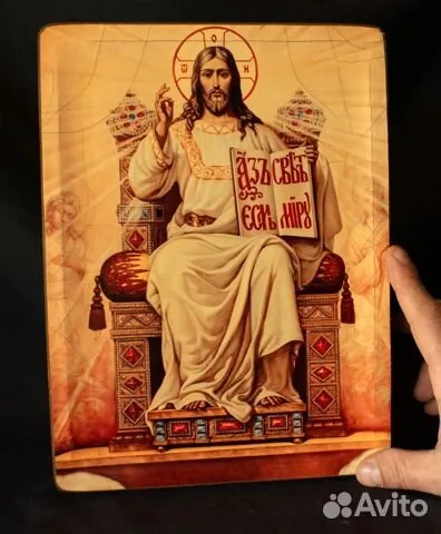 Авторская икона "Вседержитель на троне" — оригинальный подарок