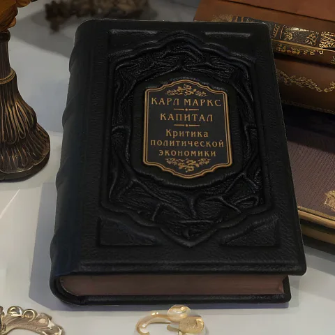 Ручная работа: Карл Маркс. Капитал. Критика современной эпохи — книга в коже