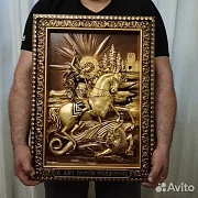 Икона Резная Георгий Победоносец — необычный подарок — фотография 2