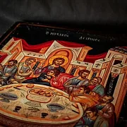 Тайная вечеря. Дерево, левкас, ручная работа — красивый подарок — фотография 9