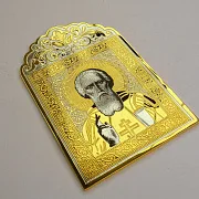 Подарочная икона Сергия Радонежского настольная. Златоуст — фотография 4
