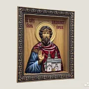 Икона резная Святой Владислав Сербский — необычный подарок — фотография 2