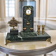 Часы «Погон» с гербом ВВС и подставками — красивый подарок — фотография 1