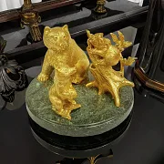 Бронзовая карандашница "Медведи" в подарок — фотография 1