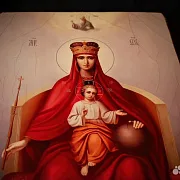 Подарочная икона Богоматери "Державная" дерево, ручная работа — фотография 5