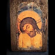 Подарочная икона деревянная «Христос во гробе» — фотография 1