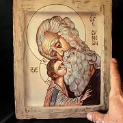 Подарочная св. Симеон Богоприимец. Икона — фотография 6