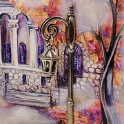 Картина «Вечерняя прогулка. Ессентуки» на ониксе — красивый подарок — фотография 6