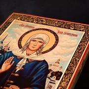 Икона с ковчегом "Святая Ксения Петербургская" — оригинальный подарок — фотография 5