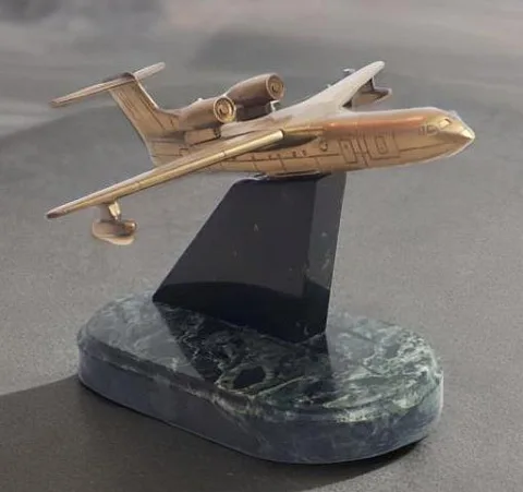 Бронзовая фигурка «Самолет» со змеевиком, 170×160×110 мм — красивый подарок