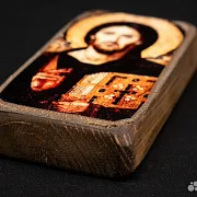 Иконка деревянная " Спас Синайский". Дорожная — красивый подарок — фотография 3
