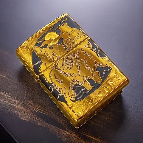 Подарочная зажигалка Zippo оригинал "Волки"