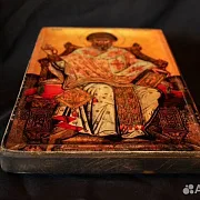 Подарочная икона "Спиридон Тримифунтский на троне" — фотография 3