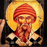 Подарочная икона авторская "Св. Спиридон Тримифунтский" — фотография 2