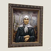 Икона резная из дерева Святая Ксения Петербургская — красивый подарок — фотография 2