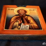 Подарочная деревянная икона "Св. Сергий Радонежский." — фотография 2