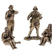 Бронзовый набор солдатиков «Советские танкисты», 4 шт. — красивый подарок — фотография 8
