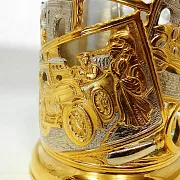 Латунный подстаканник «Ретро» — необычный подарок — фотография 4