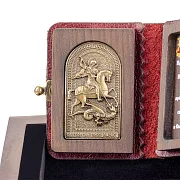 Ручная работа: Книга с молитвами "Георгий Победоносец" — книга в кожаном переплёте — фотография 5