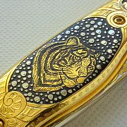Складной нож «Тигр» из Златоуста — необычный подарок — фотография 8