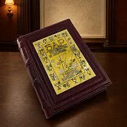 Книга в кожаном переплете «Бар-путеводитель по коктейлям» — красивый подарок — фотография 1