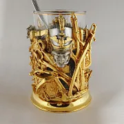 Подстаканник «Гусар» из бронзы — красивый подарок — фотография 4