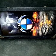 Подарочные нарды под стеклом «BMW» — фотография 5