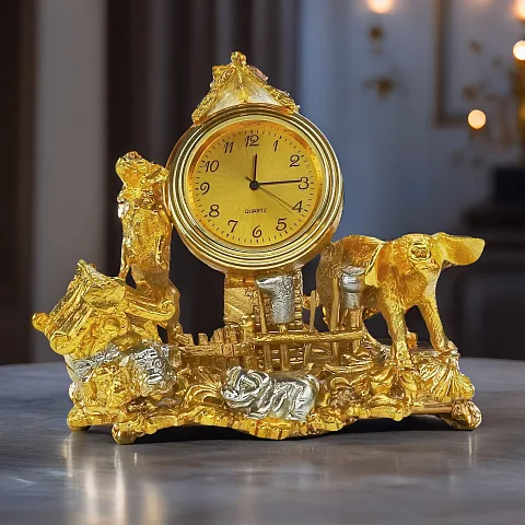 Часы «Домашнее хозяйство» в золоте — оригинальный подарок