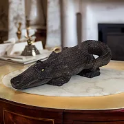 Каменная скульптура «Крокодил», 460×160×70 мм — необычный подарок — фотография 1